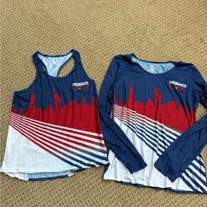 Hoka x rabbit long sleeve and singlet